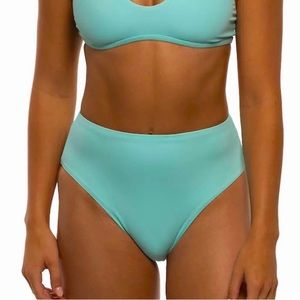 Like New: Jolyn High-Waisted Surf Bikini Bottom XS Oasis